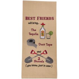 Tequila And Duct Tape Embroidered Dishtowel