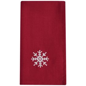 Patricia Heaton Home Holiday Fairisle Embroidered Napkin