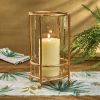 Patricia Heaton Home Gold Bark Pillar Holder