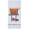 Holiday Cheer Throughout The Year Embroidered Dishtowel