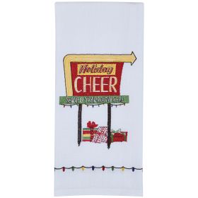 Holiday Cheer Throughout The Year Embroidered Dishtowel