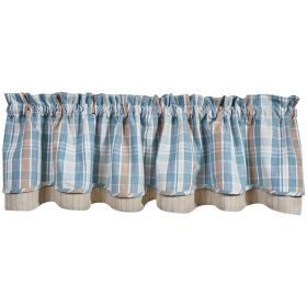 Jordan Plaid Lined Layered Valance 16" L