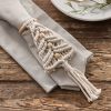 Macrame Triangle With Beads Napkin Ring