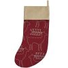 Joyful Deer Embroidered Stocking