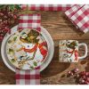 Snowman And Chickadee Mug
