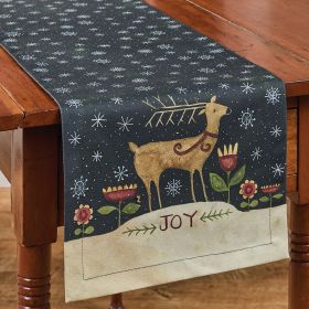 Joyful Deer Table Runner 54" L