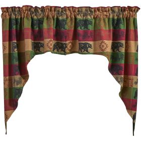 Pinecones And Trees Jacquard Swags 36" L