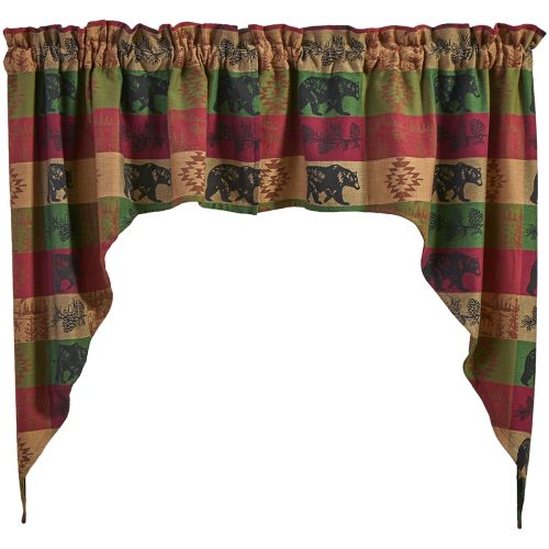 Pinecones And Trees Jacquard Swags 36" L