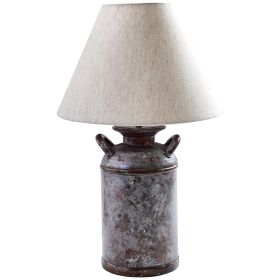 Milk Can Lamp - Antique Galvanized
