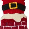 Santa In Chimney Wool Felt Ornament