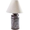 Milk Can Lamp - Antique Galvanized
