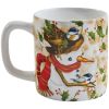 Snowman And Chickadee Mug