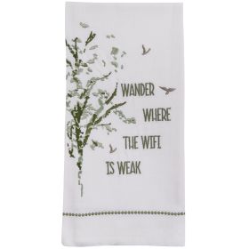 Wander Were The Wifi Decorative Dishtowel