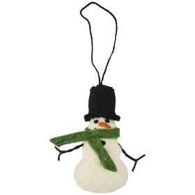 Snowman Wool Felt Ornament