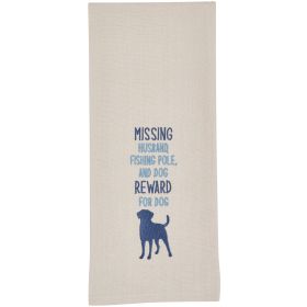 Reward For Dog Embroidered Dishtowel