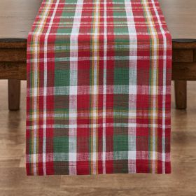 Sleigh Bell Plaid Table Runner 72" L