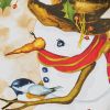 Snowman And Chickadee Spoon Rest  5.5" Dia.