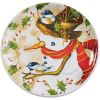 Snowman And Chickadee Spoon Rest  5.5" Dia.