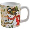 Snowman And Chickadee Mug