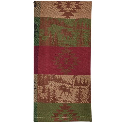 Pinecones And Trees Jacquard Dishtowel