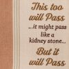 This Too Will Pass Sentiment Dishtowel