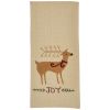 Joyful Deer Emb. Dishtowel