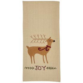 Joyful Deer Emb. Dishtowel