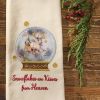 Snow Globe Reindeer Decorative Dishtowel