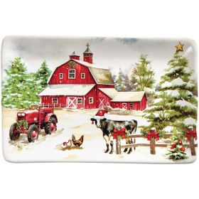 Christmas At The Farm Spoon Rest