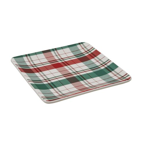 Winter Botanic Plaid Plate