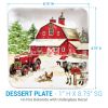 Christmas At The Farm Dessert Plate