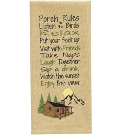 Porch Rules Dishtowel