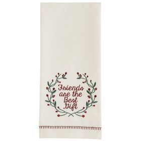 Williamsburg Friends Are Best Embroidered Dishtowel