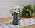 Granite Enamelware Pitcher with Lid - Gray