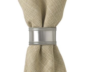 Beaded Pewter Napkin Ring