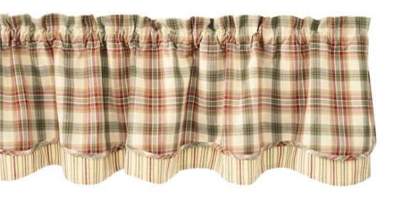 Lemon Pepper Lined Layered Valance