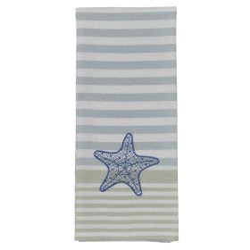 Sea Life Embroidered Starfish Dishtowel
