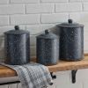 Granite Enamelware Canisters Set - Gray