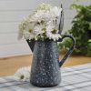 Granite Enamelware Pitcher with Lid - Gray