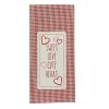 Sweet Love Embroidered Applique Dishtowel