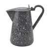 Granite Enamelware Pitcher with Lid - Gray