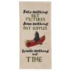 Take Nothing Embroidered Dishtowel