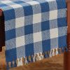 Wicklow Check Table Runner - 54"L - China Blue