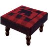 Buffalo Check Bear Hooked Stool