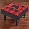Buffalo Check Bear Hooked Stool