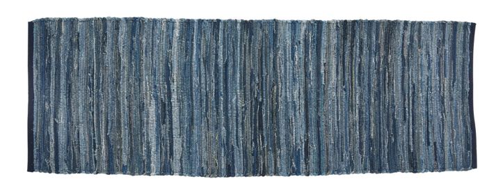 Indigo Chindi Rag Rug Runner - 2' x 6'