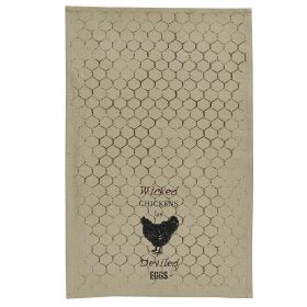 Wicked Chickens Printed Dishtowel