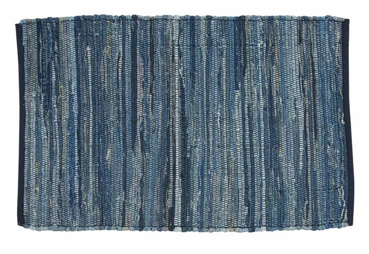 Indigo Chindi Rag Rug - 2' x 3'