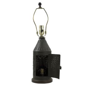 Willow Punched Revere Lamp - Black