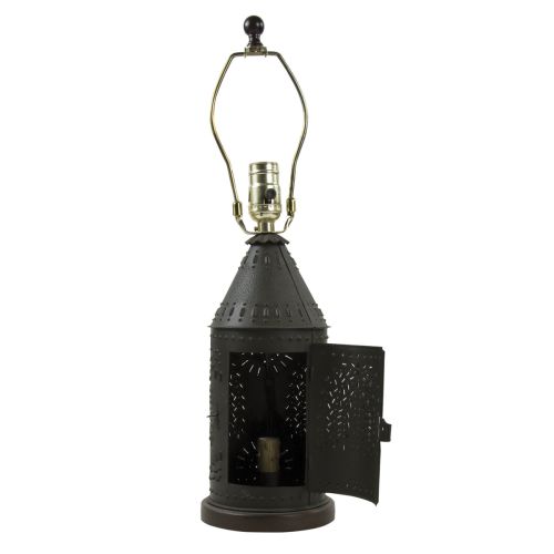 Willow Punched Revere Lamp - Black